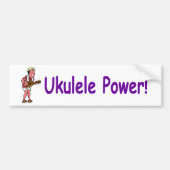 Ukulele Power! Bumpersticker (Voorkant)