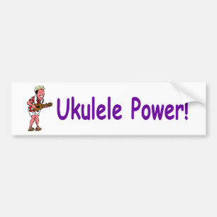 Ukulele Power! Bumpersticker
