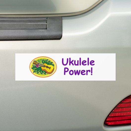 Ukulele Power! Bumpersticker (Op auto)