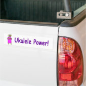 Ukulele Power! Bumpersticker (Op Truck)