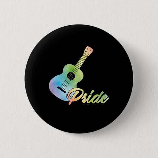 Ukulele Pride Uke Instrument Music Guitar Gift Ronde Button 5,7 Cm (Voorkant)