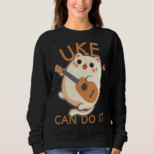 Ukulele Print Uke kan het cat-speelproduct maken Trui
