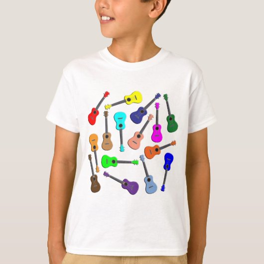 Ukulele Rainbow T-shirt (Voorkant)