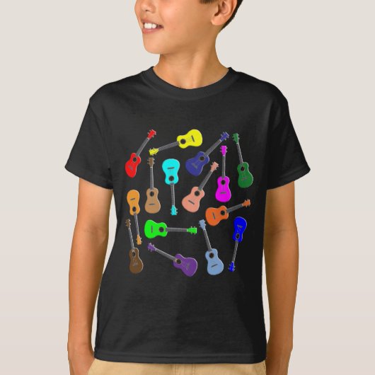 Ukulele Rainbow T-shirt (Voorkant)