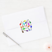 Ukulele Rainbow Vierkante Sticker (Envelop)