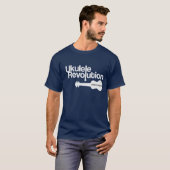 Ukulele Revolutie Donkere T-shirt (Voorkant volledig)