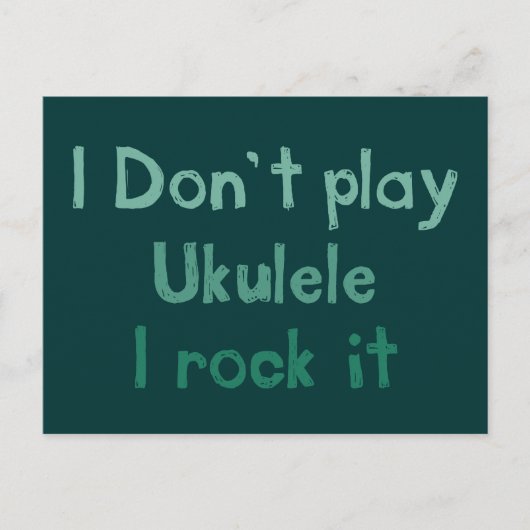 Ukulele Rock It Briefkaart (Voorkant)