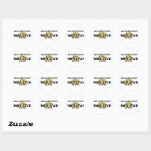 Ukulele Rock Star by Night Ronde Sticker (Vel)