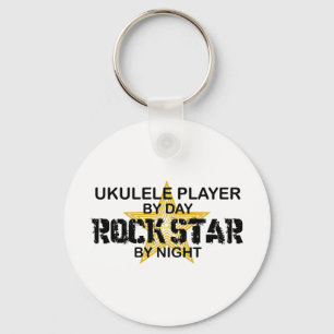 Ukulele Rock Star by Night Sleutelhanger