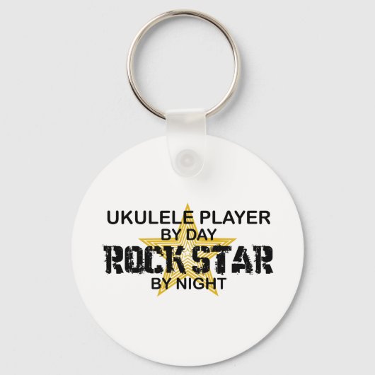 Ukulele Rock Star by Night Sleutelhanger (Voorkant)