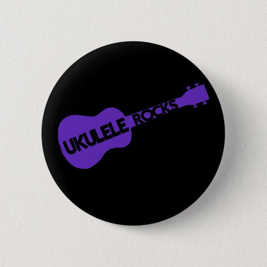Ukulele Rocks Ronde Button 5,7 Cm (Voorkant)