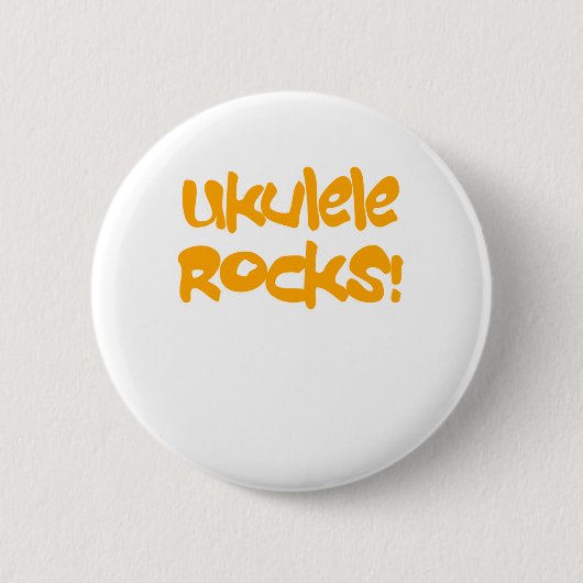 Ukulele Rocks! Ronde Button 5,7 Cm (Voorkant)