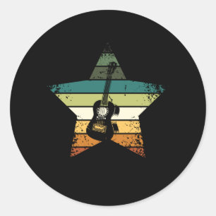 Ukulele  ronde sticker