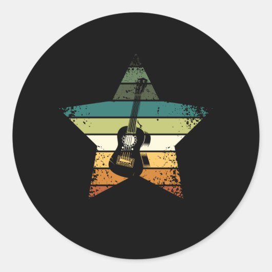 Ukulele  ronde sticker (Voorkant)