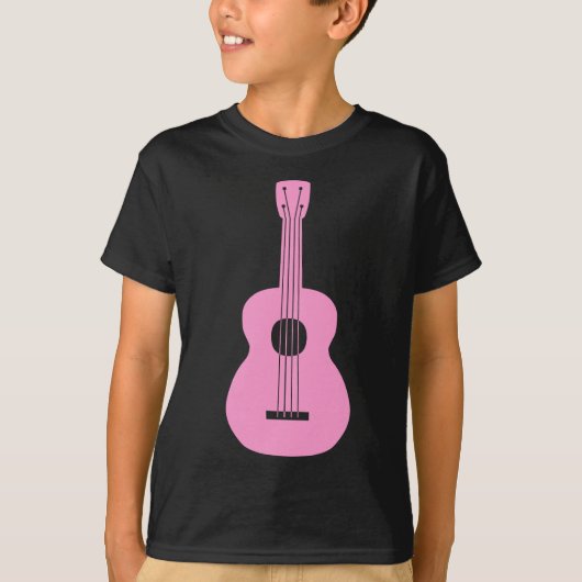 Ukulele - Roze T-shirt (Voorkant)