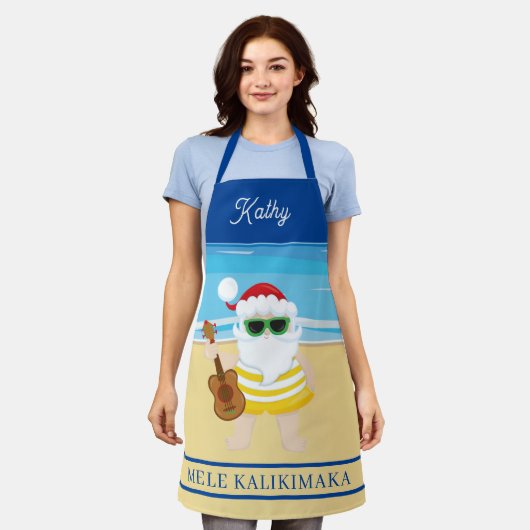 Ukulele Santa Claus  Schort (Gedragen)