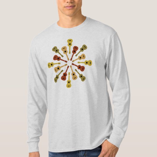 Ukulele shirt - kies stijl & kleur (Voorkant)