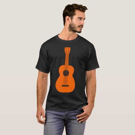 Ukulele - Sinaasappel T-shirt (Voorkant volledig)