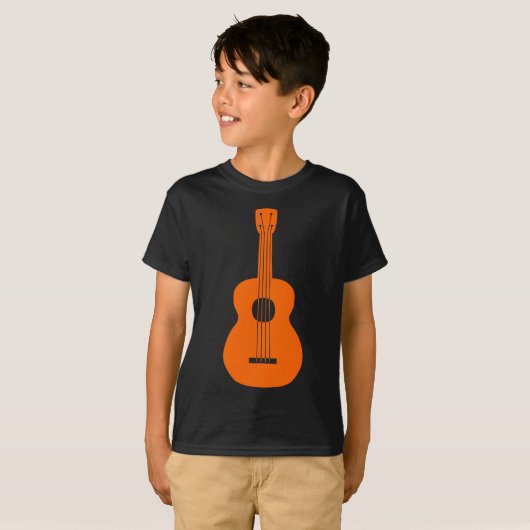 Ukulele - Sinaasappel T-shirt (Voorkant volledig)