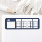 Ukulele Song Chord Chart 4 Frets Blue Sjabloon Etiket (Insitu)