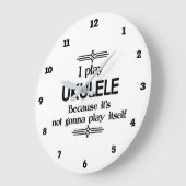 Ukulele - Speel zelf Funny Deco Music Grote Klok (Hoek)