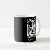 Ukulele spelen is therapie speler muziek koffiemok (Voorkant rechts)