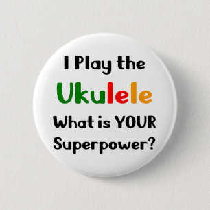ukulele speler ronde button 5,7 cm