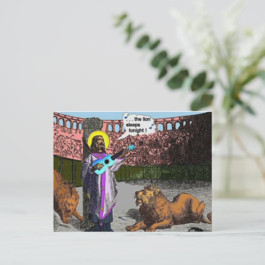 Ukulele spoof: Lions den Briefkaart (Staand voorkant)