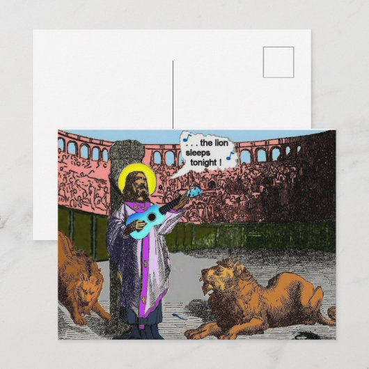 Ukulele spoof: Lions den Briefkaart (Voorkant / Achterkant)