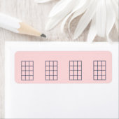 Ukulele Stickers Chord Chart 4 Frets Navy & Blush (Insitu)