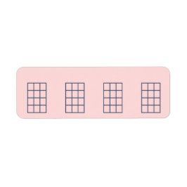 Ukulele Stickers Chord Chart 4 Frets Navy & Blush