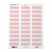 Ukulele Stickers Chord Chart 4 Frets Navy & Blush (Full Sheet)