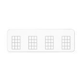 Ukulele Stickers Empty Chord Chart 4 Frets Gray (Voorkant)