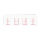 Ukulele Stickers Empty Chord Chart 4 Frets Roos (Voorkant)