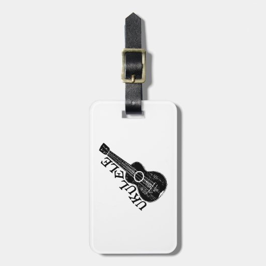 Ukulele tekst en Afbeelding Bagagelabel (Voorkant verticaal)