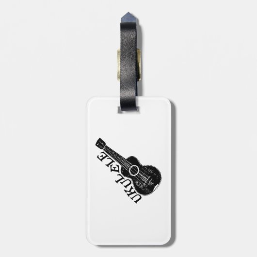 Ukulele tekst en Afbeelding Bagagelabel (Achterkant verticaal)
