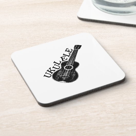 Ukulele tekst en Afbeelding Bier Onderzetter (Linkerzijde)
