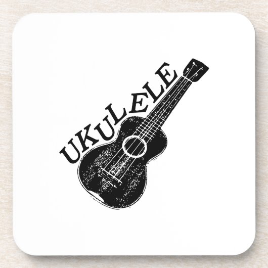 Ukulele tekst en Afbeelding Bier Onderzetter (Voorkant)