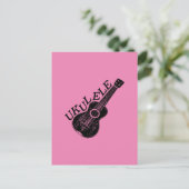 Ukulele tekst en Afbeelding Briefkaart (Staand voorkant)