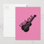 Ukulele tekst en Afbeelding Briefkaart (Voorkant / Achterkant)