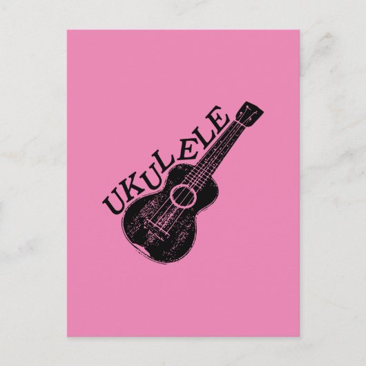 Ukulele tekst en Afbeelding Briefkaart (Voorkant)