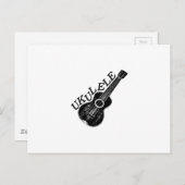 Ukulele tekst en Afbeelding Briefkaart (Voorkant / Achterkant)