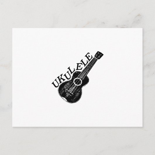 Ukulele tekst en Afbeelding Briefkaart (Voorkant)
