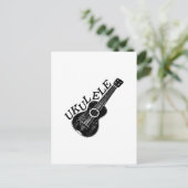 Ukulele tekst en Afbeelding Briefkaart (Staand voorkant)