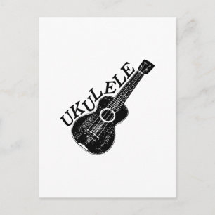 Ukulele tekst en Afbeelding Briefkaart