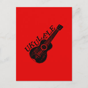 Ukulele tekst en Afbeelding Briefkaart