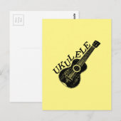 Ukulele tekst en Afbeelding Briefkaart (Voorkant / Achterkant)