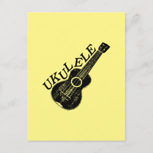 Ukulele tekst en Afbeelding Briefkaart