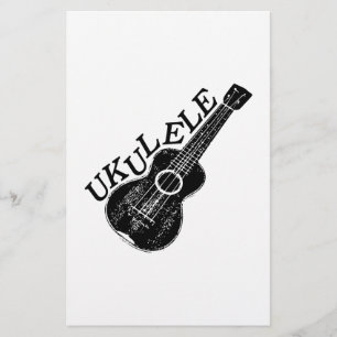 Ukulele tekst en Afbeelding Briefpapier