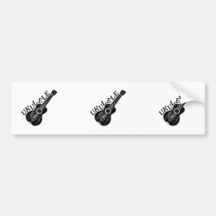 Ukulele tekst en Afbeelding Bumpersticker